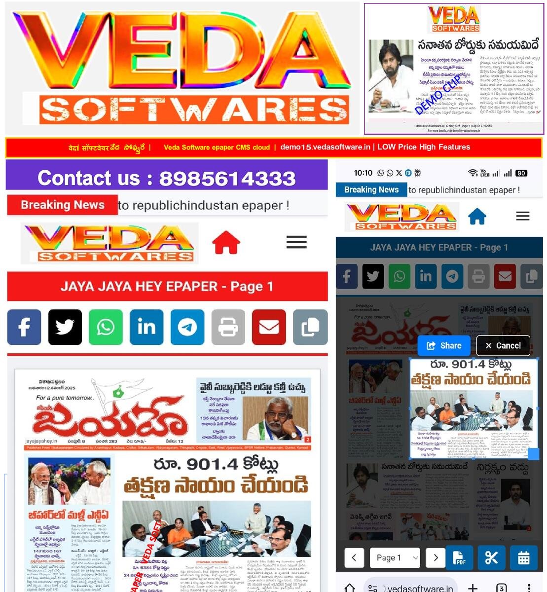 VEDA SOFWTARE EPAPER ADVT